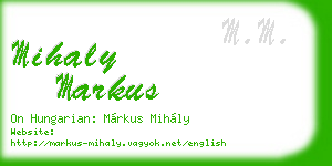 mihaly markus business card